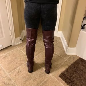 OTK MAROON FLAT BOOTS